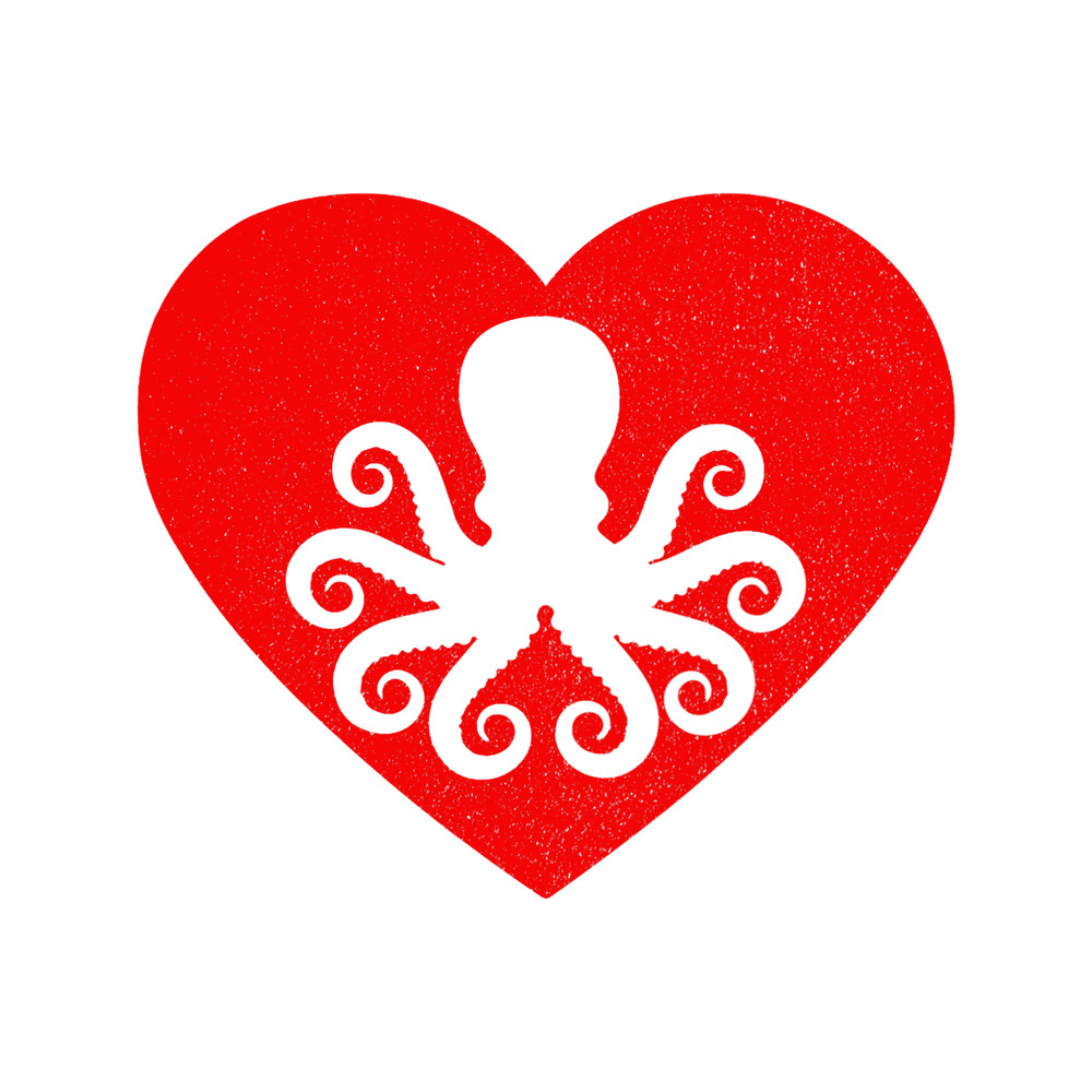 Octopus Lover Vintage Octopus Red Heart Animal Lover Valentines Day.png