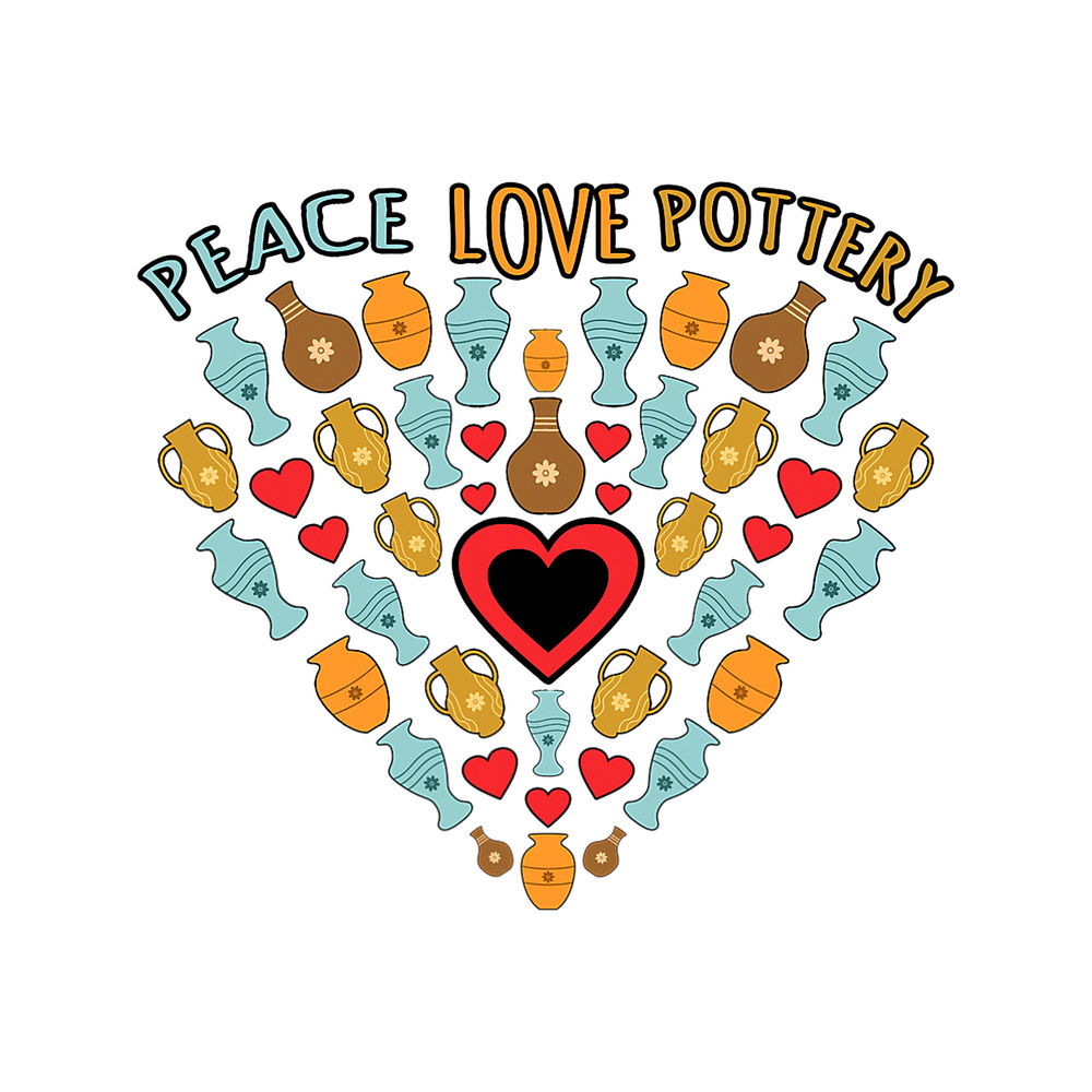Otters Peace Love Pottery Clay Artist Ceramic Lover Graphic.png