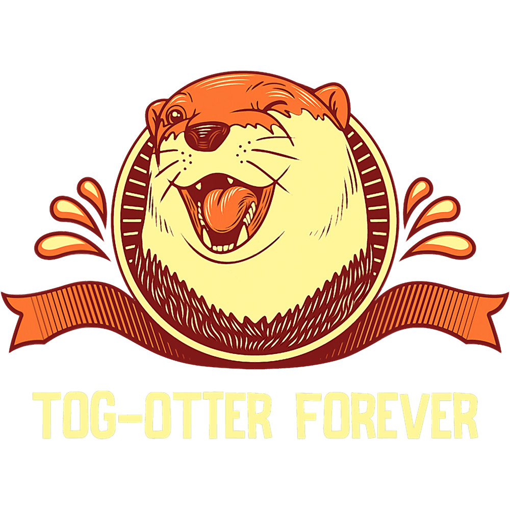 Otters TogOtter Forever Funny Otter Lover Humor Otter Couples.png