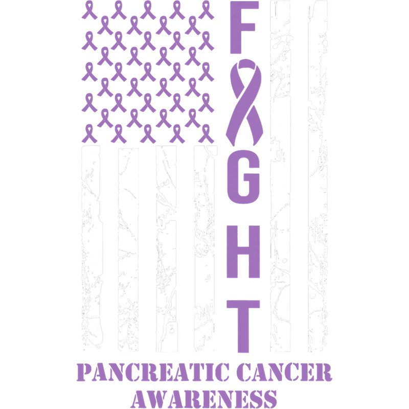Pancreatic Warrior Fight Flag Purple Ribbon Support Pancreatic Cancer Awareness 3.png