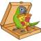 Parrot Pizza Box I Kawaii Food I Duskyheaded Conure.png