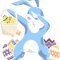 Rabbits Dabbing Easter Bunny Rabbit Egg Hunting Hunters.png