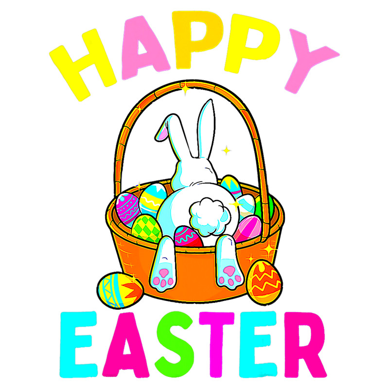 Rabbits Happy Easter Day Bunny Hunting Chocolate Eggs Egg Hunt Gifts.png