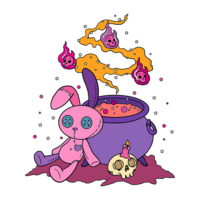 Rabbits Pastel Goth Cute Halloween Costume Creepy Bunny Rabbit Lover.png