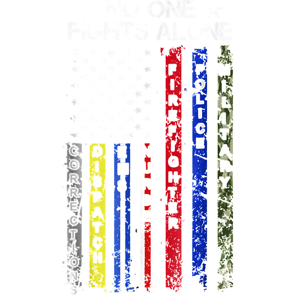 Nurse Nursery No One Fights Alone USA Flag Thin Line Military Police Nurse 50 Medical Nursing.png