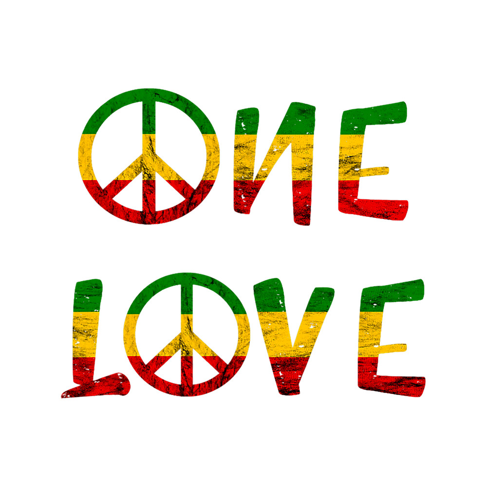 One Love Reggaeton Peace Rasta Reggae Rastafari Roots.png