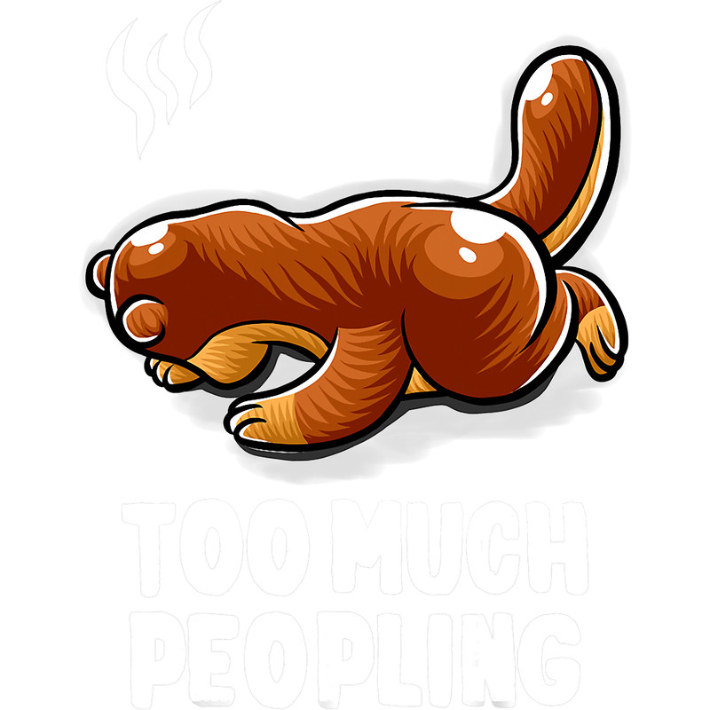 Otters Too Much Peopling Introvert Sleeping Nerd Otter Geek Nap.png