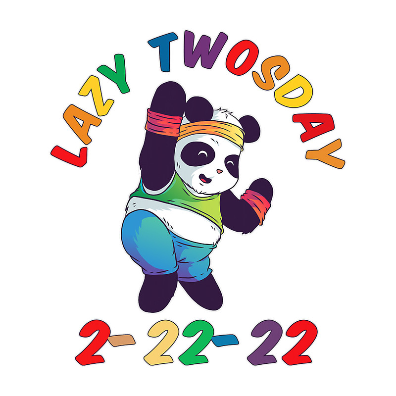 Pandas Lazy Tuesday 0222 Twosday panda pajama.png