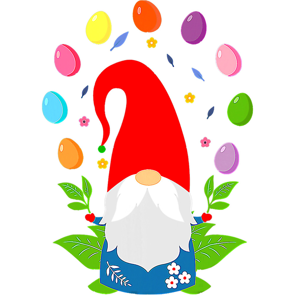 Rabbits Bunny Gnome Rabbit Eggs Hunting Funny Easter Day Women Men.png