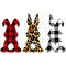 Rabbits Leopard Cheetah Plaid Bunny Rabbit Funny Easter.png
