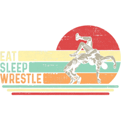 retro vintage eat sleep wrestle repeat wrestling wrestler