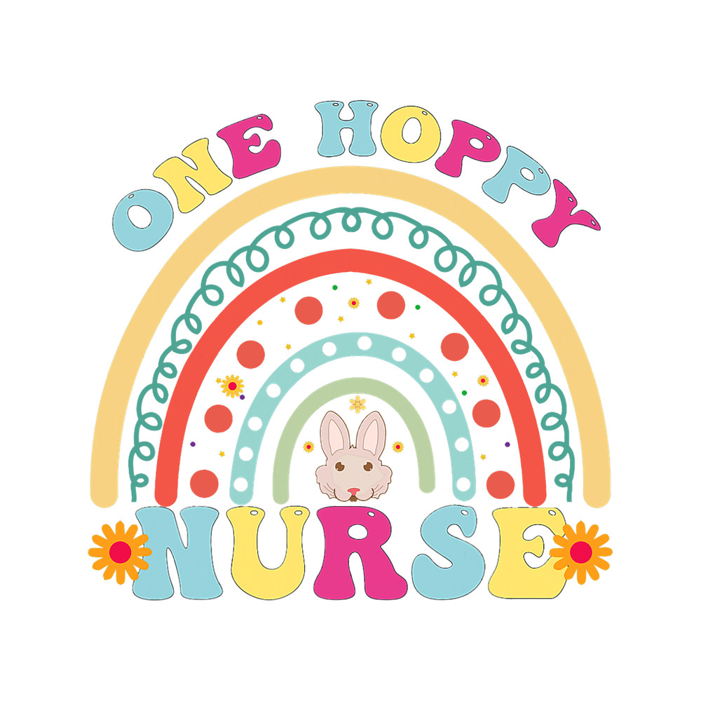 Nursing One Hoppy Nurse Rainbow Funny Nurse Easter Day 1.png