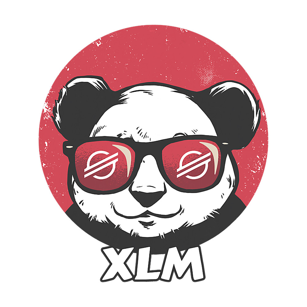 Pandas Stellar XLM Cute Crypto Panda Sun Glasses Retro.png