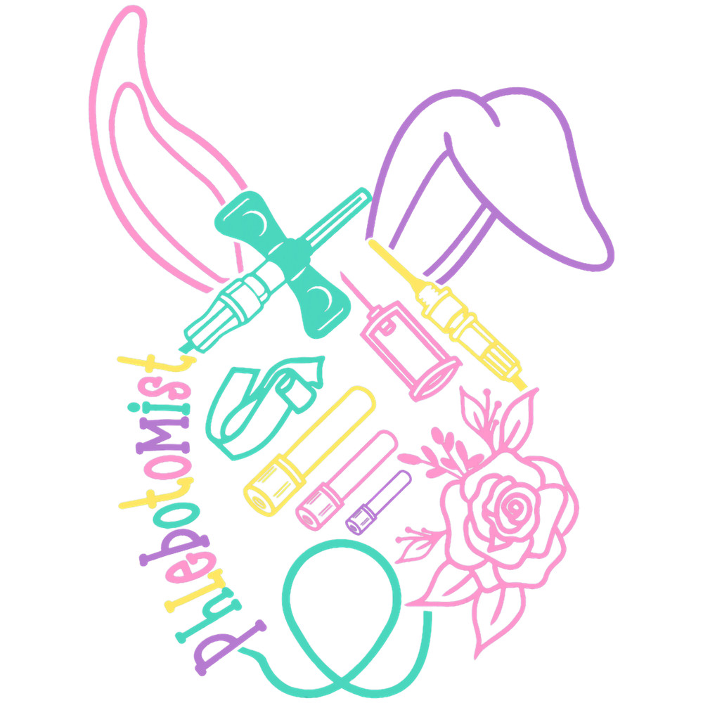 Rabbits Cute Bunny Ears Easter Phlebotomist Happy Easter Egg Hunting.png