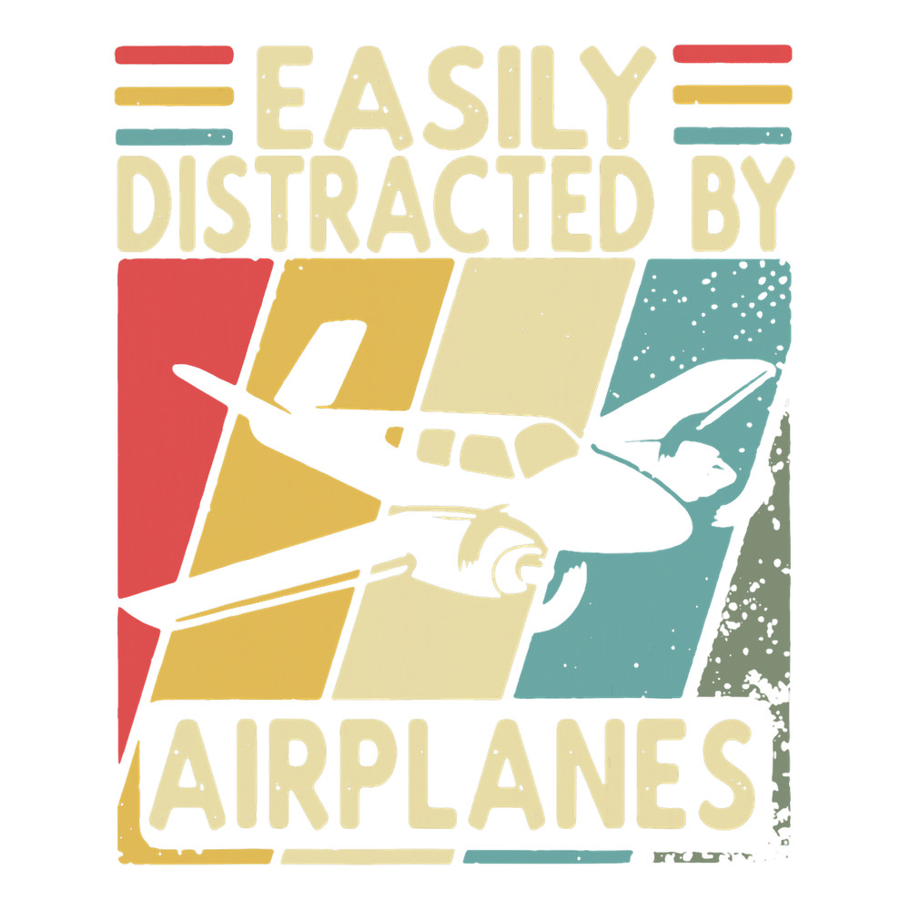 Pilot Job Easily Distracted By Airplanes Funny Retro Airplane Pilot 1.png