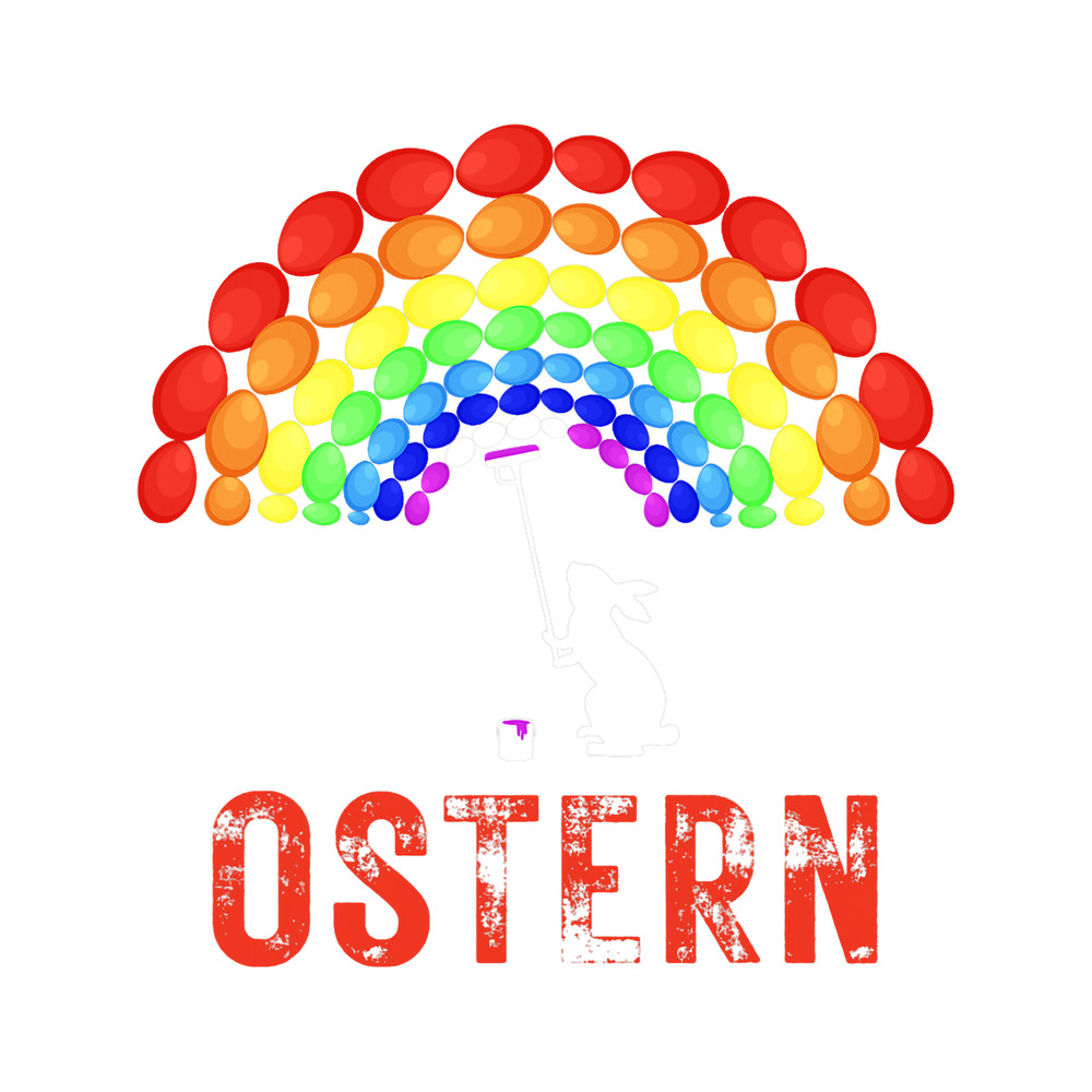Rabbits Easter Easter Bunny Paints The Rainbow Colorful.png