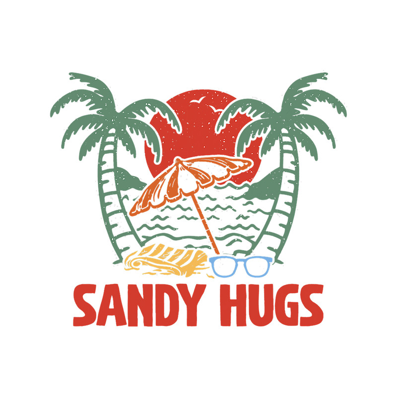 Sandy Hugs Beach Couples Ocean Lovers Summer Traveling.png