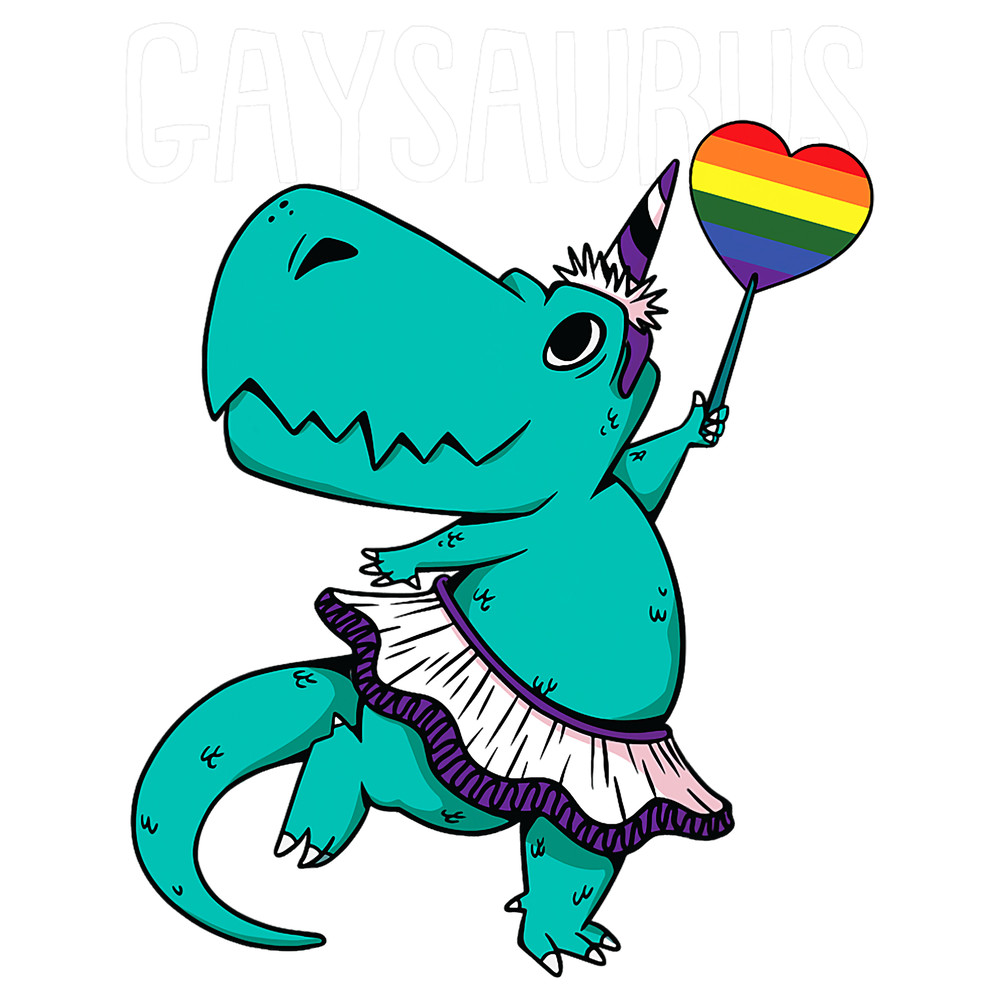 GaySaurus LGBTQ Funny TRex Unicorn Pride Rainbow Ally.png