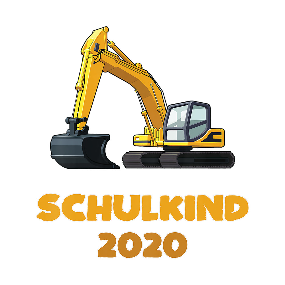 Kids Excavator First Class School Child Gift.png