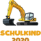 Kids Excavator First Class School Child Gift.png