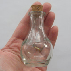 Glass bottle with cork New