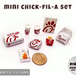 Mini CHICK-FIL-A Printable (1:6, 1:12)