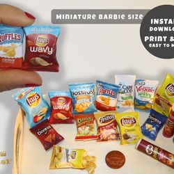 Mini Chips Bags Printable (1:6, 1:12)
