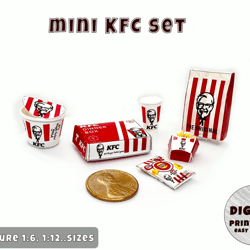 Mini KFC Printable (1:6, 1:12)