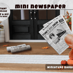 Mini Newspaper Printable (1:6, 1:12)