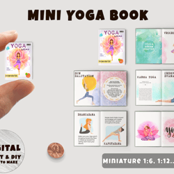 Mini Yoga Book with pages Printable (1:6, 1:12)
