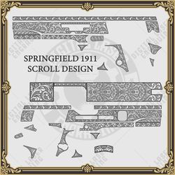 laser engraving springfield 1911 firearms scroll designs