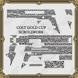 Laser Engraving Firearms Design Colt Gold Cup Scroll Work