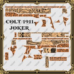 Firearms Laser Engraving Vector Design Colt 1911 "JOKER"