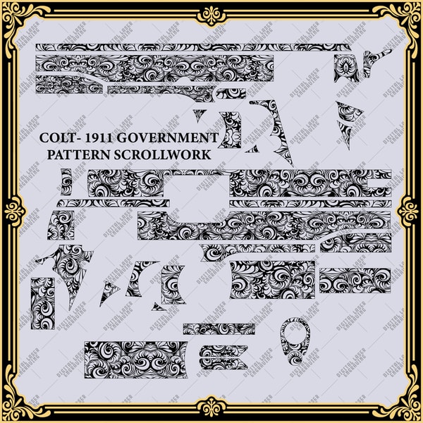 Firearms Laser Engraving Vector Design Colt 1911 Government | Inspire ...
