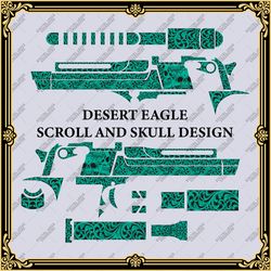 Firearms Laser Engraving Vector Design Desert Eagle "SCROLLWORK"