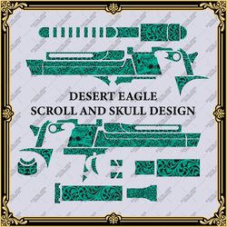 firearms laser engraving vector design desert eagle "scrollwork"