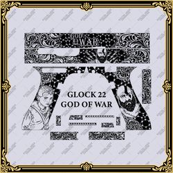 firearms laser engraving vector design glock 22 "god of war"