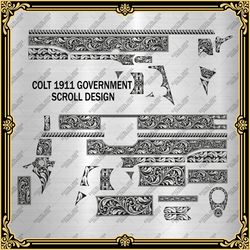 Engraving Firearms Design Colt 1911 Government "SCROLLWORK"