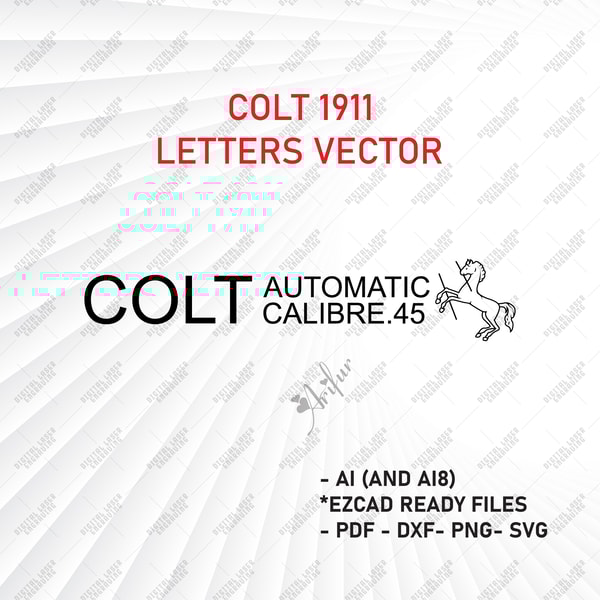 Colt 1911 Letters Vector | Colt Horse svg | Svg Colt 1911 Ve | Inspire ...