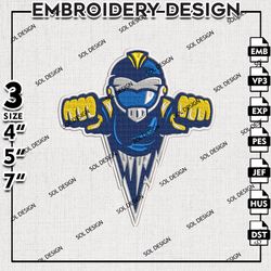 NCAA Toledo Rockets Mascot Logo Embroidery File, NCAA Toledo Rockets Embroidery Design, NCAA 3 sizes Machine Emb File