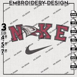 Ni.kee North Carolina Central Eagles Logo Embroidery File, NCAA Team Embroidery Design, NCAA 3 sizes Machine Emb Files