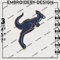 Akron Zips Word Logo Embroidery File, NCAA Akron Zips Team Logo Embroidery Design, 3 sizes Machine Emb Files
