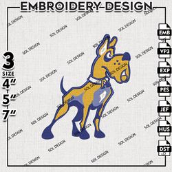 UAlbany Great Danes embroidery design, UAlbany Great Danes embroidery, UAlbany Great Danes, NCAA Logo embroidery