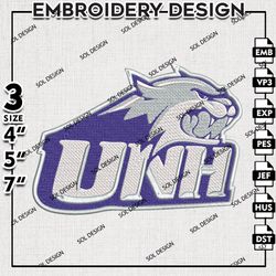 New Hampshire Wildcats embroidery, New Hampshire Wildcats embroidery, UNH Wildcats embroidery, NCAA Logo embroidery