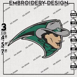Stetson Hatters embroidery design, NCAA Logo Embroidery Files, NCAA Stetson Hatters, Machine Embroidery Designs