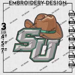 Stetson Hatters embroidery design, NCAA Logo Embroidery Files, NCAA SU Hatters, Machine Embroidery Designs