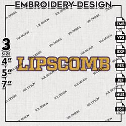 Lipscomb Bisons embroidery design, Lipscomb Bisons embroidery, Ncaa Lipscomb Bisons embroidery, NCAA embroidery