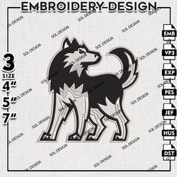 Northern Illinois Huskies embroidery Files, Ncaa Northern Illinois Huskies Logo embroidery, NIU Huskies, NCAA embroidery