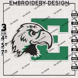 Eastern Michigan Eagles embroidery Files,Eastern Michigan Eagles Logo embroidery, EMU Eagles, NCAA embroidery