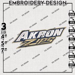 Akron Zips Machine embroidery Files, Akron Zips Logo embroidery, NCAA Akron Zips , NCAA embroidery